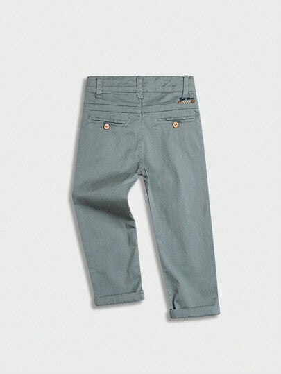 بنطلون كاجوال مطرز بخيوط مضفرة للأطفال الصغار