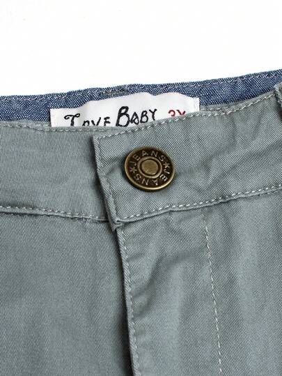 بنطلون كاجوال مطرز بخيوط مضفرة للأطفال الصغار