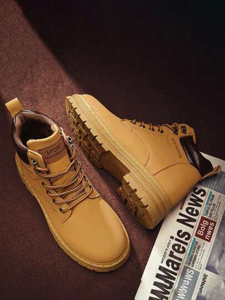 هوديز ملابس أنيقة مُنسقة, بوت جزم رجالي عالي الكاحل, طراز جديد للربيع والخريف, بوت سويدية سوداء فرو, بوت جلدية كاجوال متوسطة القطع, بوت رجالية عصرية وصيحة