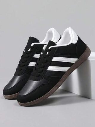 أحذية رياضية متعددة الاستخدامات للرجال - أحذية كاجوال مسطحة ذات رباط، أحذية رياضية للطلاب، أحذية تمرين لياقة بدنية للاستخدام الداخلي