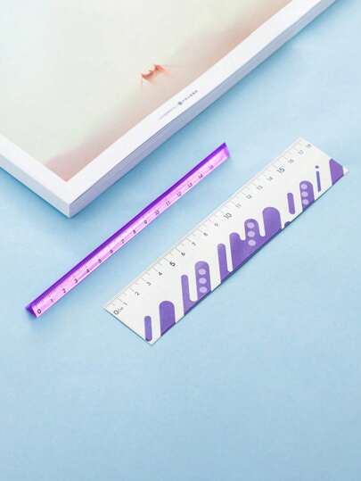 أدوات مكتبية ومدرسية أداة قرطاسية بمقياس مدرج ثلاثي الأبعاد بطراز غير مؤشر، مسطرة شفافة مثلثة متعددة الوظائف قطعة واحدة