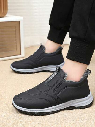 بوت رجالية دافئة للشتاء مبطنة حراريًا، بوت مريحة وخفيفة الوزن للمشي، بوت رياضية كاجوال للرجال، بوت قصيرة ناعمة ودافئة، بوت ثلج، بوت زوجية