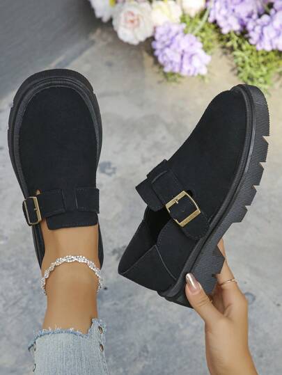 أحذية أوكسفورد حريمي أكسفورد نسائي بنعل سميك 2024، لوفرز ماري جين سهلة الارتداء باللون الأسود، شقق بطراز بريطاني قديم