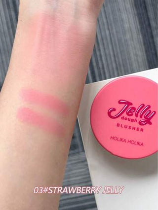 HOLIKA HOLIKA هلامي صبغة خد 03# جيلي فراولة 4.2 جرام، خليط كريمي فائق الصباغة, خفيف الوزن, قابل للبناء, كريم لخدود كوري لصناعة مكياج هدية الجمال الكوري