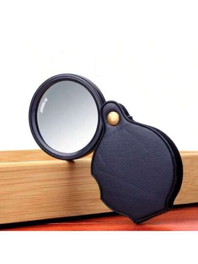 أدوات مكتبية ومدرسية قطعة واحدة منظار تكبير صغير 10X للجيب مطوي مع حامل دوار واقي للقراءة للمسنين