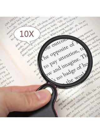 أدوات مكتبية ومدرسية قطعة واحدة منظار تكبير صغير 10X للجيب مطوي مع حامل دوار واقي للقراءة للمسنين