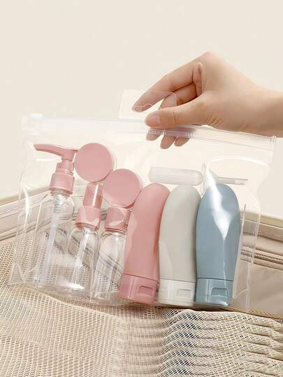 مجموعة 11 زجاجة تعبئة مسحوق التنظيف والمستحضرات التجميلية للسفر قابلة لإعادة التعبئة، برطمانات سائل معزول، قابل للضغط، سعة 60 مل، ضروري لشامبو، منعم الشعر، لوشن الجسم، جل الاستحمام، زجاجات فرعية، ديكور المنزل والحمام والغرفة، اكسسوارات السفر، حفلات...