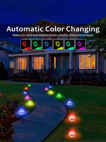 12/8/4/1 قطعة أضواء شمسية خارجية LED على العشب - أضواء ممر وسطح خارجية مقاومة للماء من الفولاذ المقاوم للصدأ وساطعة / استشعار تلقائي من الغسق إلى الفجر - إضاءة خارجية موفرة للطاقة لأحواض الزهور ، ديكور حفلات الزفاف ، الدرجات ، الفناء ، ممر المشاة ، حديقة