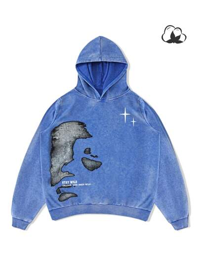 Manfinity EMRG هوديي بطباعة حرفية كاجوال للرجال لفصل الخريف