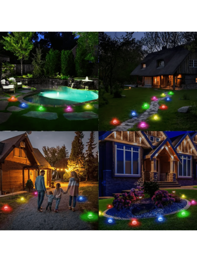 12/8/4/1 قطعة أضواء شمسية خارجية LED على العشب - أضواء ممر وسطح خارجية مقاومة للماء من الفولاذ المقاوم للصدأ وساطعة / استشعار تلقائي من الغسق إلى الفجر - إضاءة خارجية موفرة للطاقة لأحواض الزهور ، ديكور حفلات الزفاف ، الدرجات ، الفناء ، ممر المشاة ، حديقة