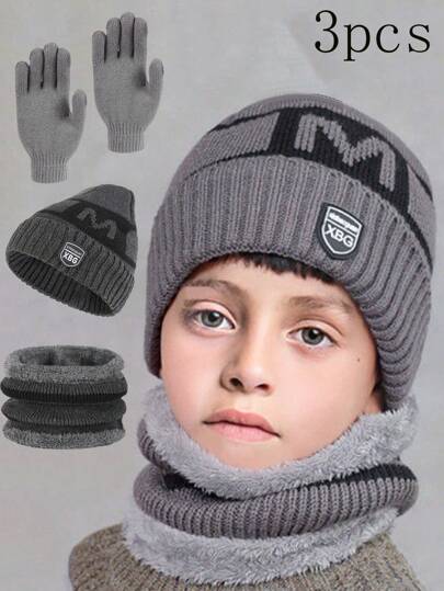 4 حبة/طقمين قبعة إلكترونية مصنوعة من الأنف + وشاح + قفازات مجموعة لفصل الشتاء الدافئ