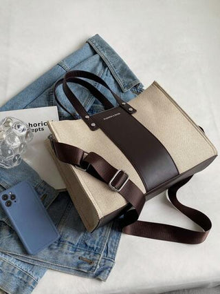 بطباعة أحرف لباس علوي بلونين مقبض حقيبة