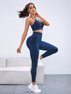 Slayoga مجموعة ملابس نسائية رياضية يوجا عالية المرونة وإمكانية الارتداد المتواصل، مجموعة بنطلونات لياقة نسائية