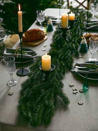 قطعة واحدة إكليل من الصنوبر ال-72 مفصل، بطول 190 سم، مناسب للزينة المنزلية والغرفة في فصلي الخريف والشتاء، هدية مثالية