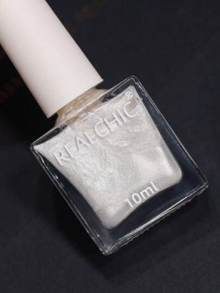 REALCHIC 10 مل / قطعة طلاء أظافر أبيض مائي ذو لؤلؤة، جاف بسرعة، طويل الأمد، سهل الإزالة، لا رائحة له، فن أظافر للزفاف، مناسب للطلاب والاستخدام المهني في صالونات الأظافر، هدايا عيد الحب، أظافر الربيع والصيف