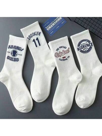 5 أزواج من جوارب كرة السلة الرياضية للرجال في منتصف الساق للصيف والطلاب والأسلوب الداخلي