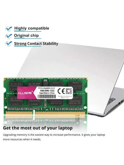 Kllisre ذاكرة وصول عشوائي للكمبيوتر المحمول DDR3 بجهد كهربي 1.35 فولت/ 1.5 فولت، PC3L PC3 4 جيجابايت 8 جيجابايت 1333 ميجا هرتز 1600 ميجا هرتز، ذاكرة كمبيوتر محمول SODIMM