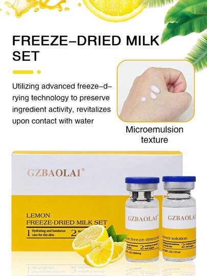 قناع الحليب بإنزيم الليمون الطبيعي بتقنية مسحوق التجميد، يحافظ على 98% من المكونات النشطة بيولوجيًا، تأكيد على الترطيب لمدة 72 ساعة وثبات مضادات الأكسدة 3 أضعاف. بدون محافظات، صيغة نباتية مناسبة لجميع أنواع البشرة.