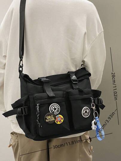 حقيبة صدر رجالية صلبة وذات سحاب كديكور للجنسين