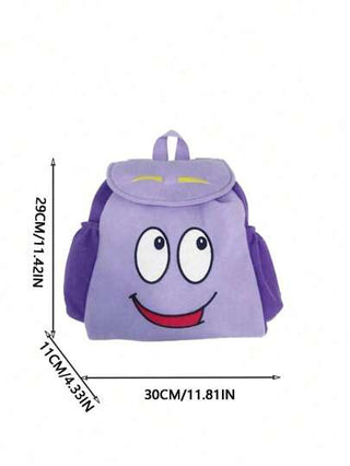 حقيبة ظهر فانيلا بطبعات كرتونية للبنات مع علبة أقلام، إغلاق سحاب بخيط، حقيبة ظهر جميلة، مناسبة كهدية للسفر