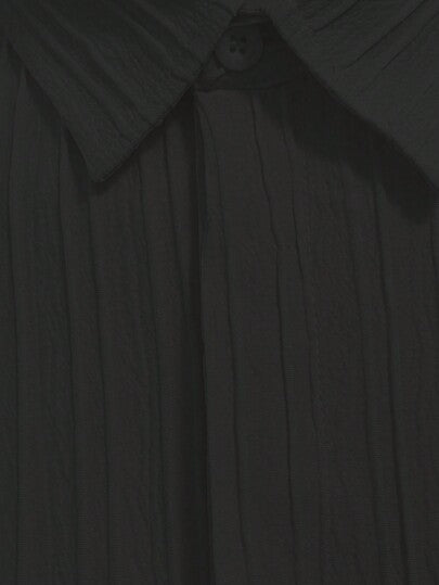 قميص رجالي كاجوال عصري بنسيج منسوج ذو ملمس موجي ولون أحادي، أنيق وبسيط، مناسب للخروجات والتنقلات، قميص كلاسيكي متعدد الاستخدامات بأكمام طويلة وياقة، مناسب للخريف