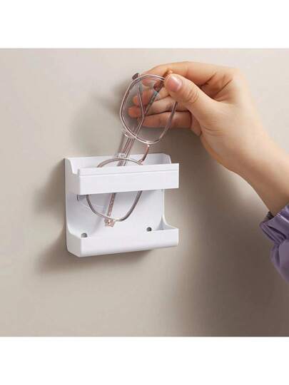 أثاث مكتبي 1/ 3/ 5 قطع حامل هاتف قابل للتثبيت على الحائط، صندوق منظم لجهاز التحكم عن بُعد، رف تخزين متعدد الاستخدامات للاستخدام المنزلي، مصنوع من الفيسكوز