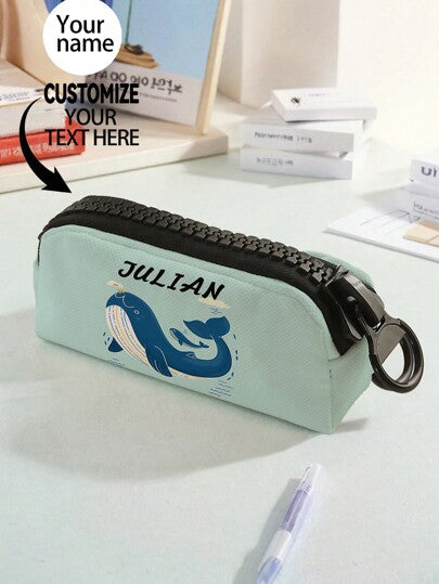 1 قلم رصاص مخصص بسحاب، يمكن تخصيصه وفقًا لتصميمك الفريد، مناسب للأطفال والمراهقين لتخزين الأقلام، حقيبة تخزين متعددة الوظائف، طباعة اسمك أو طباعة اسم أختك وزملائك كهدية لعودة المدرسة أو هدية شتوية لعيد الحب للأولاد والبنات