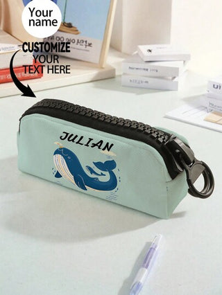 1 قلم رصاص مخصص بسحاب، يمكن تخصيصه وفقًا لتصميمك الفريد، مناسب للأطفال والمراهقين لتخزين الأقلام، حقيبة تخزين متعددة الوظائف، طباعة اسمك أو طباعة اسم أختك وزملائك كهدية لعودة المدرسة أو هدية شتوية لعيد الحب للأولاد والبنات