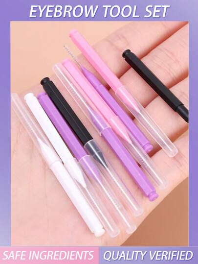 150/50/30/10 قطعة، فرشاة حواجب صغيرة يدوية ، فرشاة حواجب دائمة ، فرشاة قابلة للتصرف مرنة ، أداة تشكيل الحواجب