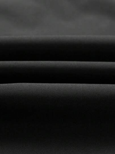 Manfinity Homme قطعة واحدة جاكيت هودي كاجوال بنقشة حرفية كم طويل للرجال