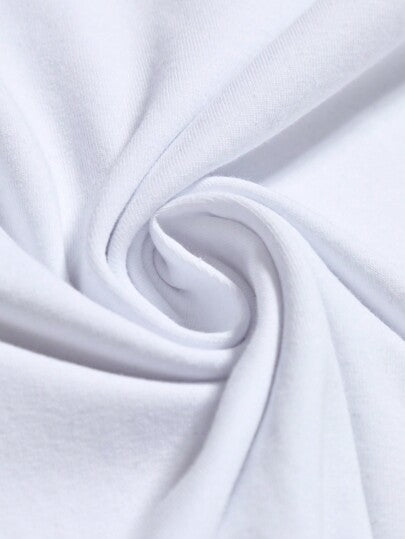 Manfinity Homme تي شيرت تي-شيرت كاجوال للرجال بياقة مستديرة وأكمام راجلان متباينة، خريفي