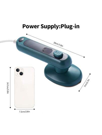 قطعة واحدة من الكواية الصغيرة - مكواة بخار محمولة، سريعة التسخين، خفيفة الوزن، ضرورية للسفر والإقامة بالجامعة والمنزل، كواية للملابس (أخضر، وردي)