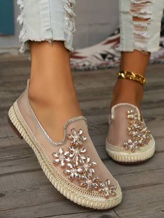 أحذية نسائية شابلية من الشبكة سهلة الارتداء، مزينة بالنقوش الزهرية، وبنعل ناعم خفيف الوزن، مجموعة ربيع وصيف 2024 الجديدةرمضان