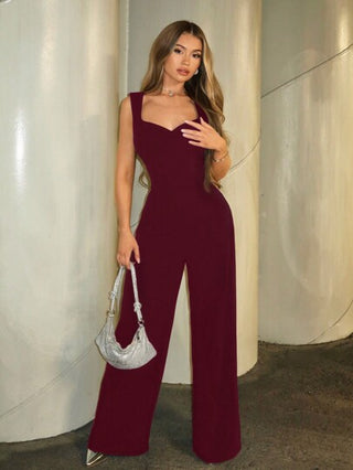 BAE جمبسوت نسائية بدون ظهر وفيونكة، رومبير بلا أكمام وساق طويلة، ملابس لحفلات الريف، إطلالة صيفية