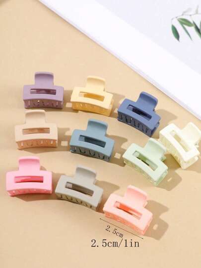 20 قطعة/ مجموعة مشابك شعر مستطيلة بتصميمات كرتونية لطيفة بألوان المورندايت، للفتيات لاستخدام يومي عشوائي الألوان