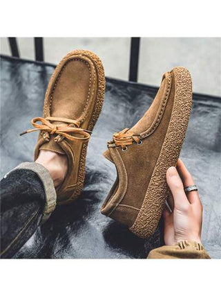 كاجوال للرجال أحذية رياضية بمنصة رترو، بنعل مطاطي ناعم مانع للانزلاق، سهل الارتداء، مناسبة للخريف والشتاء