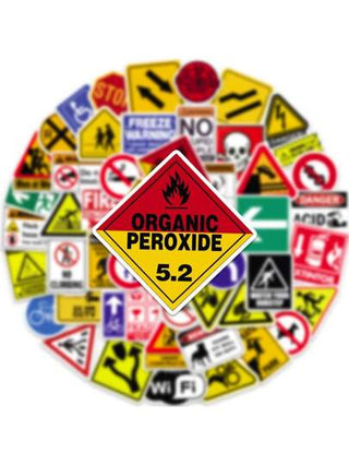 100 ملصق تحذيرى بطراز الجرافيتى ، مناسب للغيتار والسكيت بورد والزجاجات والصدمات وخوذ التزحلق على الثلج وأغطية الأجهزة والهواتف وأبواب الثلاجات والأمتعة والدراجات النارية والسيارات DIY رسوم عفوية هدايا مثالية