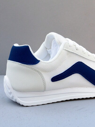 BHZPE أحذية رياضية بيضاء موضة للرجال مع ألوان متدرجة، مناسبة للتدريب الخارجي ،مضادة للانزلاق ومريحة للركض