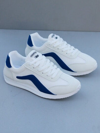 BHZPE أحذية رياضية بيضاء موضة للرجال مع ألوان متدرجة، مناسبة للتدريب الخارجي ،مضادة للانزلاق ومريحة للركض