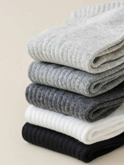 5 أزواج جوارب رجالية أنماط جبلية بطراز بسيط إلى الكاحل