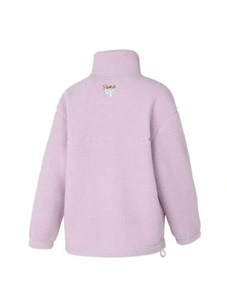 Puma جاكيت جاكيت بنقشة النعام CLASSICS PUP للنساء ، جاكيت رياضية كاجوال دافئة وسميكة ، طوق عالي ، ينصح بطلب مقاسين أصغر ، كود المنتج: 625806-60