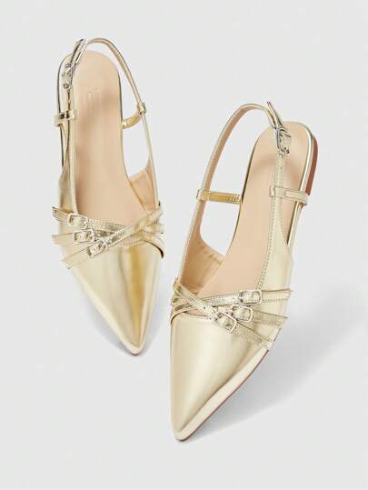 CUCCOO BIZCHIC شبشب عرضي مدبب الأصبع للنساء للكاجوال والمواعدة والحفلات والتسوق