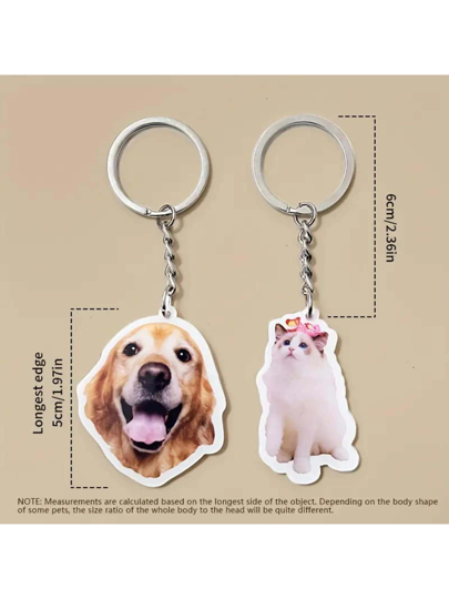 قلادة مفتاح أكريليك مخصصة بالصور، سلسلة مفتاح السيارة بشكل خاص، قلادة على الحقيبة الظهرية، للأزواج والأصدقاء والحيوانات الأليفة. فائقة الجودة بتأثير شكل مخصص حسب الصورة. هدية مثالية لعيد الحب، للزوجة/الصديقة في أعياد الحب والذكرى السنوية وحفلات الزفاف، لل