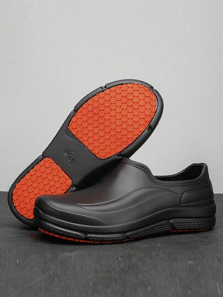 أحذية طهاة مانعة للانزلاق للرجال، أحذية عمل مقاومة للماء والزيت مع نعول سميكة، متينة ومضادة للانزلاق