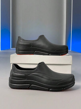 أحذية طهاة مانعة للانزلاق للرجال، أحذية عمل مقاومة للماء والزيت مع نعول سميكة، متينة ومضادة للانزلاق