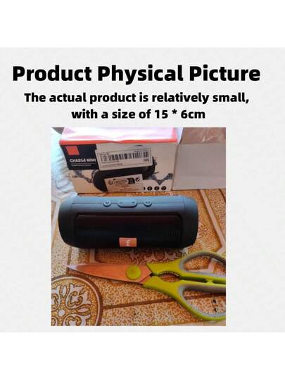 1 سماعة خارجية لاسلكية القنوات للباس ذات مضخم صوت، بطاقة اتصال لاسلكي ومنفذ فلاشة USB، سماعة محمولة للخارج بتقنية صوت محيطي ثلاثي الأبعاد