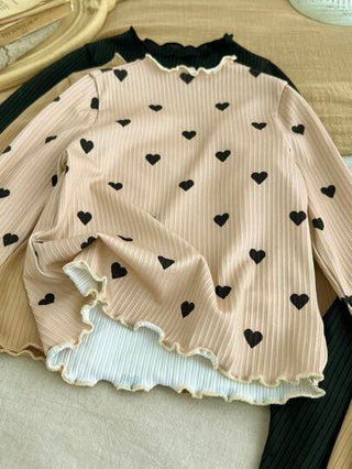SHEIN 6 قطع لبنات الرضع مجموعة تشمل فوق ملابس علوية طويل الأكمام مطبوع بأنماط نقاط مع بنطلون خصر مطاطي للخريف/الشتاء، شكل جذاب