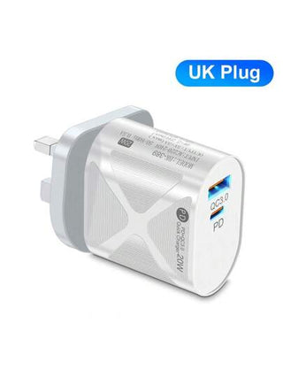 شاحن سريع بقدرة 20 وات مزود بمنفذ Type-C متوافق مع هواتف آيفون 16و 15و 14و 13 وغيرها من هواتف الذكية، مناسب للسفر والمكتب والسكن المدرسي والمنزل , متعدد المنافذ