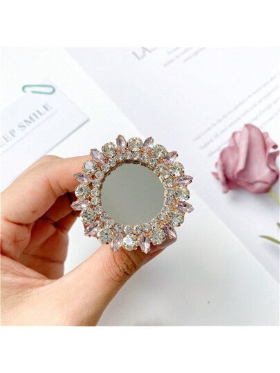 قوس هاتف محمول قابل للطي والالتصاق مرصع بالراين ستون ، إصدار كوري لامع ، متوافق مع الآيفون والهواتف الأندرويد ، هدية للعيد الميلاد، العائلة والأصدقاء ، مسك الهاتف والحامل وإكسسوارات الهاتف