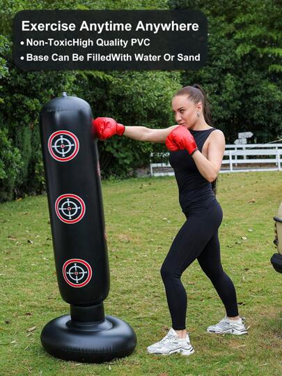 قطعة واحدة من أعمدة الملاكمة القابلة للنفخ للبالغين ، كيس الملاكمة القابل للنفخ للخارج ، كيس الملاكمة القابل للنفخ للداخل لتخفيف الضغط النفسي